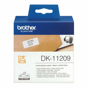 Drucker-Label Brother DK-11209 Schwarz/Weiß 62 x 29 mm (3 Stück)