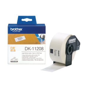 Drucker-Label Brother DK-11208 Weiß/Schwarz 38 X 90 mm (3 Stück)