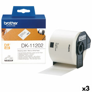 Drucker-Etikett Brother DK-11202 Schwarz/Weiß 62 x 100 mm (3 Stück)
